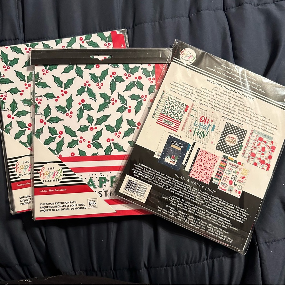 Happy planner extension Christmas packs new